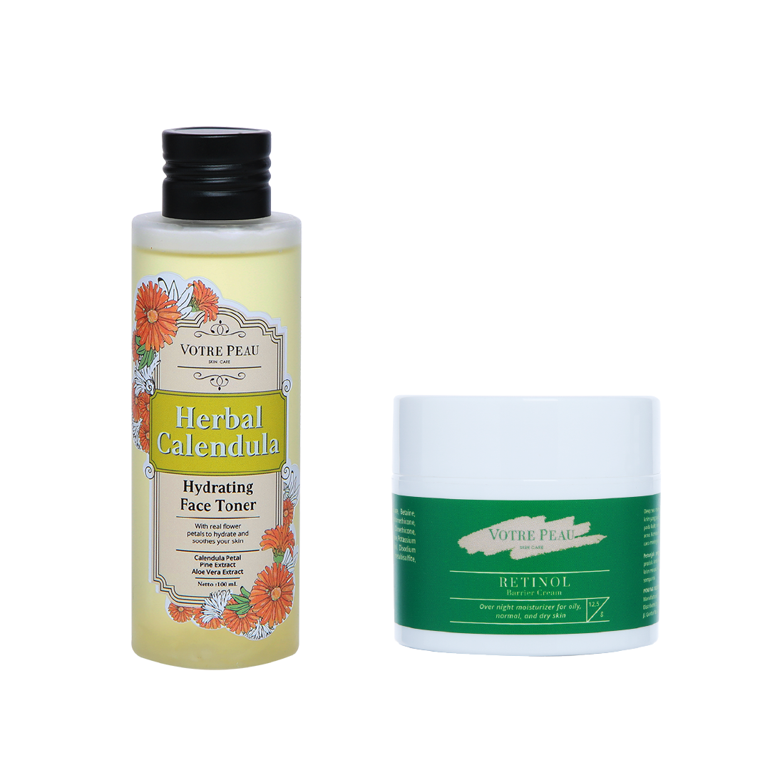 Votre Peau Sensitive Skin Package (Retinol Barrier Cream & Calendula Toner)