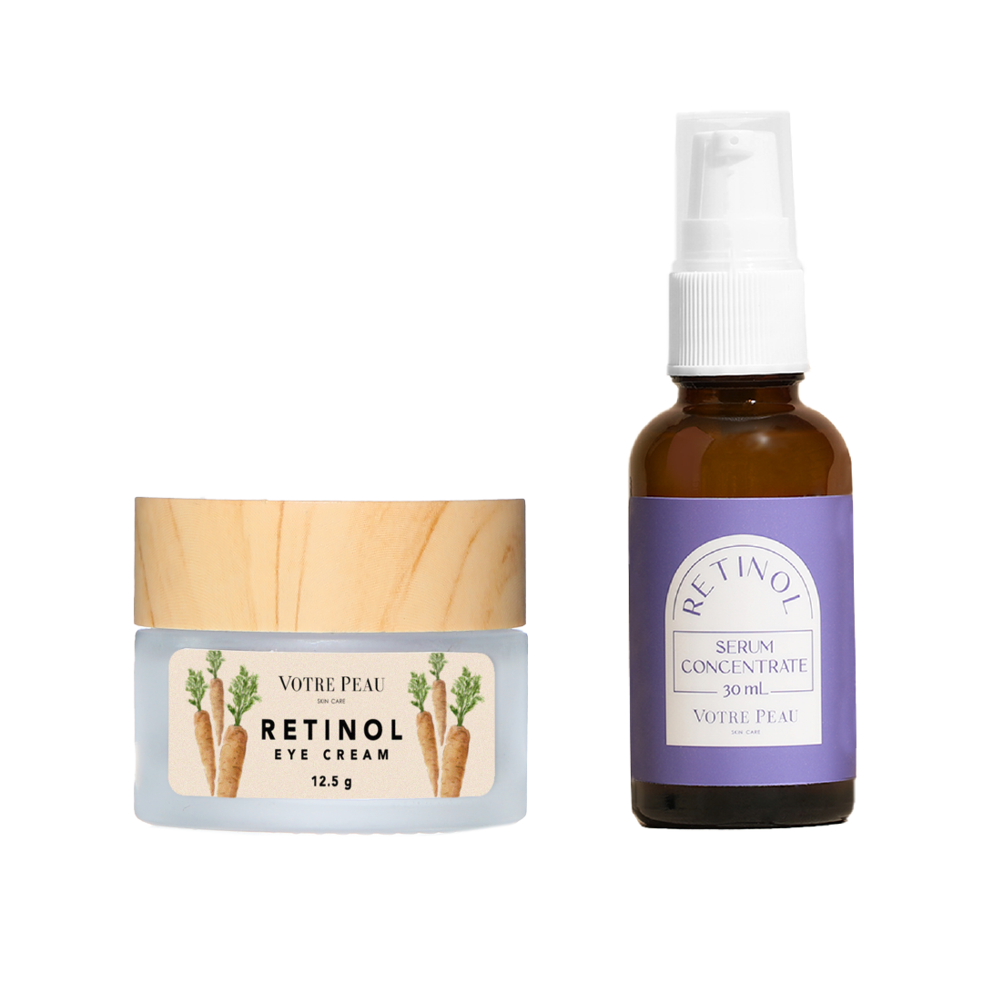 Votre Peau Double Combo: Retinol Eye Cream & Retinol Serum Concentrate