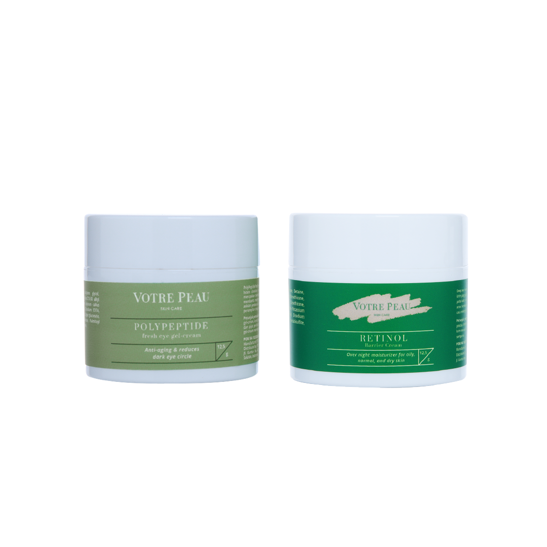 Votre Peau Skin Care Bye Bye Wrinkles Package (Polypeptide Eye Gel Cream & Retinol Barrier Cream)