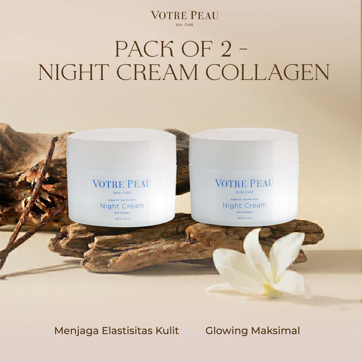Pack of 2 - Votre Peau Skin Care Night Cream with Collagen 30gr