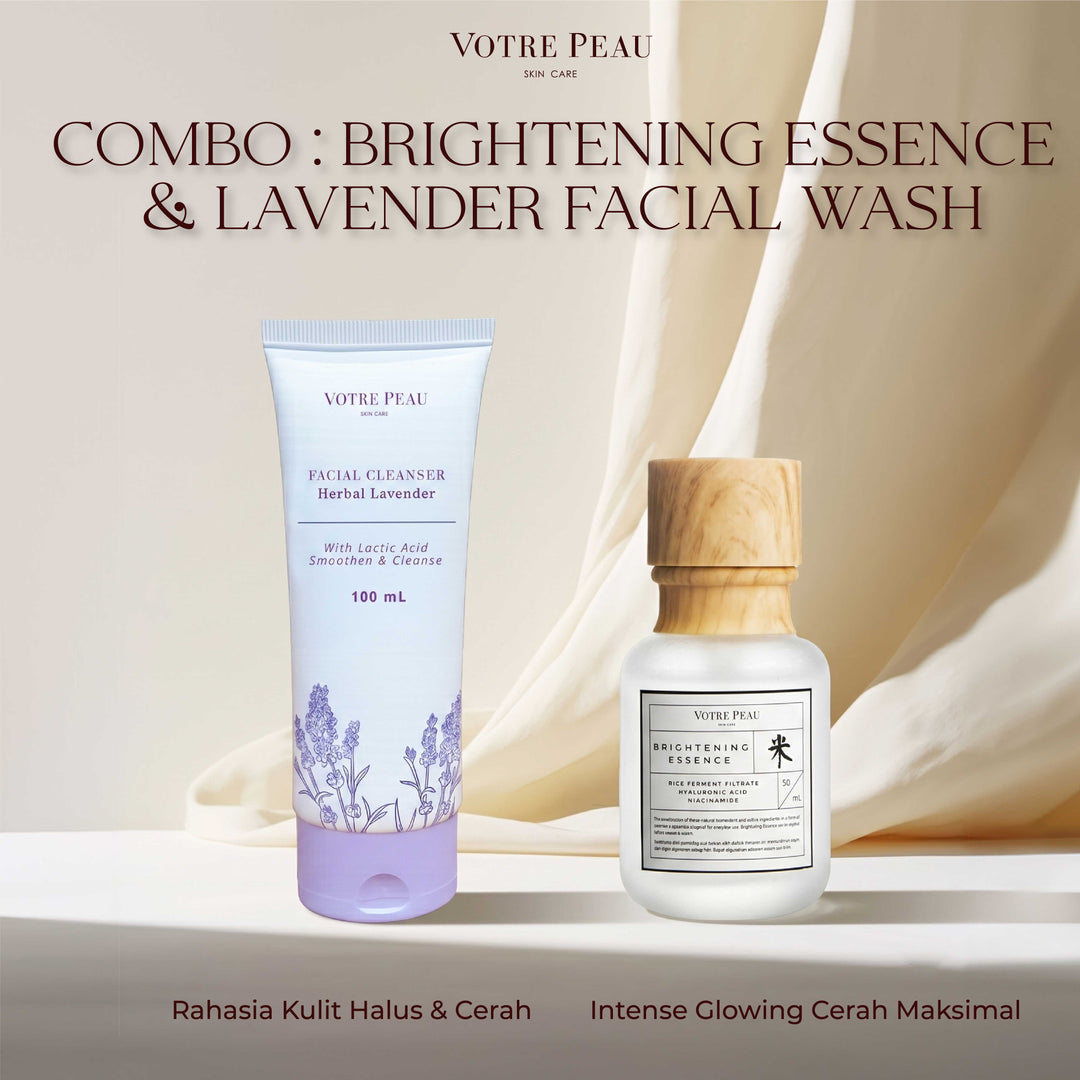 Votre Peau Combo : Brightening Essence & Facial Celanser Herbal Lavender