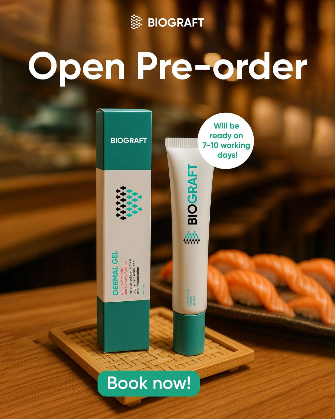 Biograft Salmon DNA Dermal Gel Acne Spot 15gr