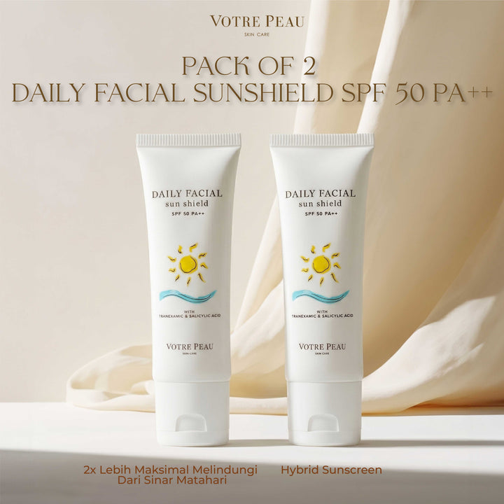 Pack of 2 - Votre Peau Skin Care Daily Facial Sun Shield SPF 50 PA ++ 30ml