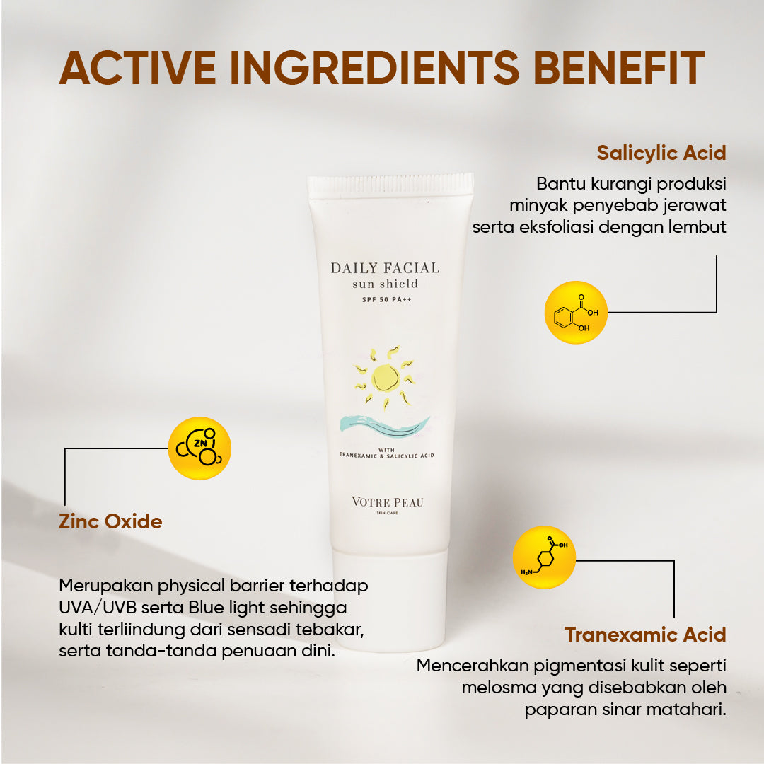 Votre Peau Skin Care Daily Facial Sun Shield SPF 50 PA ++ 30ml