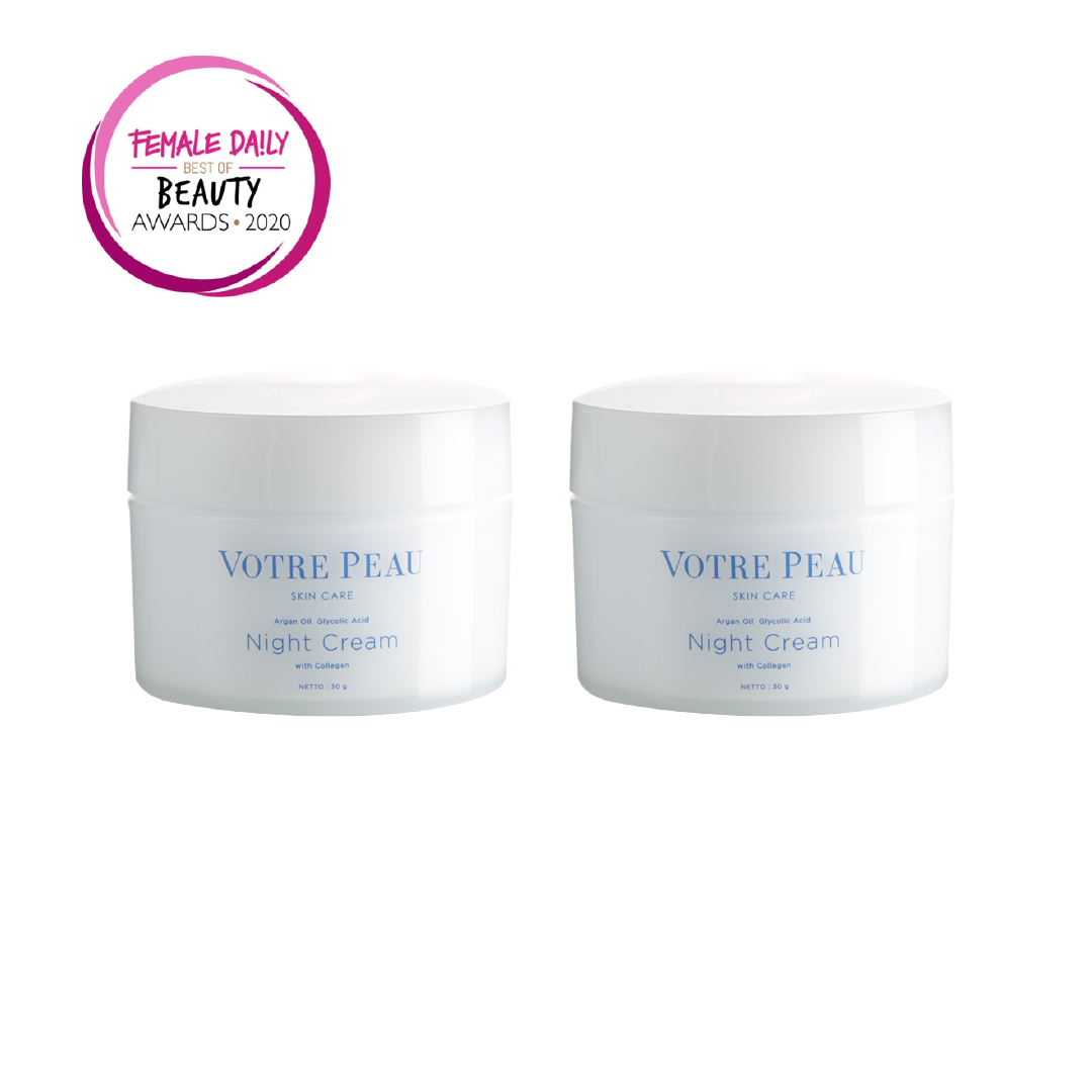 Pack of 2 Votre Peau Skin Care Night Cream with Collagen 30gr Votre
