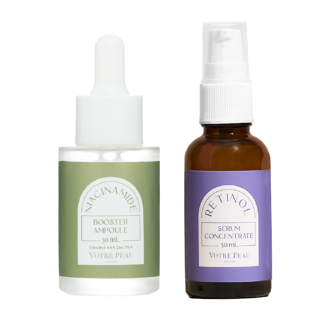 Votre Peau Acne Prone Skin : Niacinamide Booster Ampoule & Serum Retinol