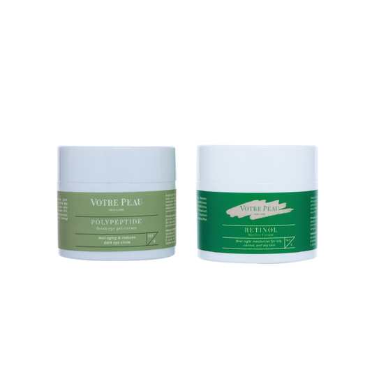 Votre Peau Skin Care Bye Bye Wrinkles Package (Polypeptide Eye Gel Cream & Retinol Barrier Cream)