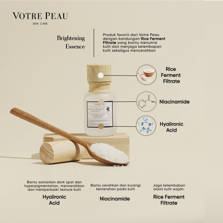 Votre Peau Combo : Water Lite Sunscreen SPF 50PA++++ & Brightening Essence 50ml