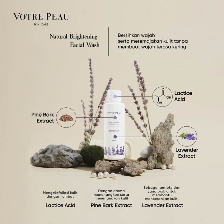 Votre Peau Combo : Water Lite Sunscreen SPF 50PA++++ & Lavender Facial Wash 100ml
