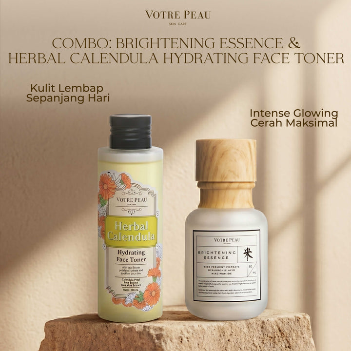 Combo : Brightening Essence & Herbal Calendula Hydrating Face Toner