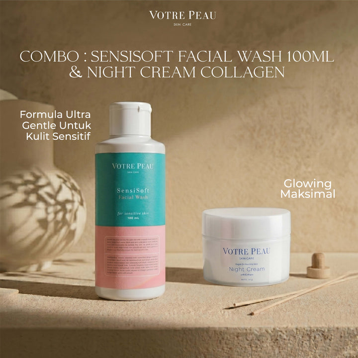 Votre Peau Combo : Night Cream Collagen & Sensisoft 100ml