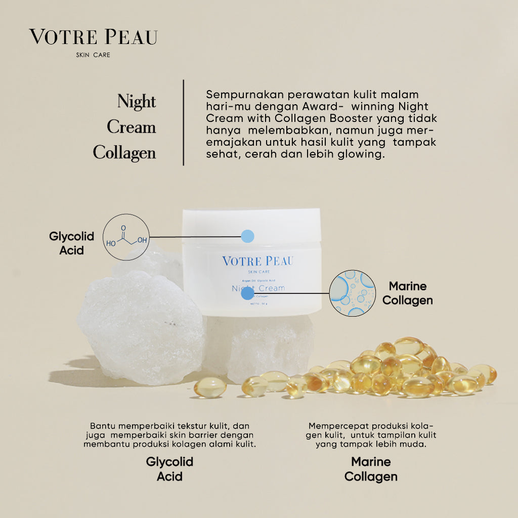 Votre Peau Combo Fernando : Night cream Collagen & Fernando Lip Cream