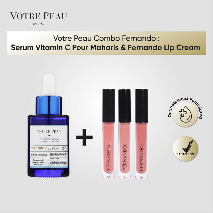 Votre Peau Combo Fernando : Serum Vitamin C Pour Maharis & Fernando Lip Cream